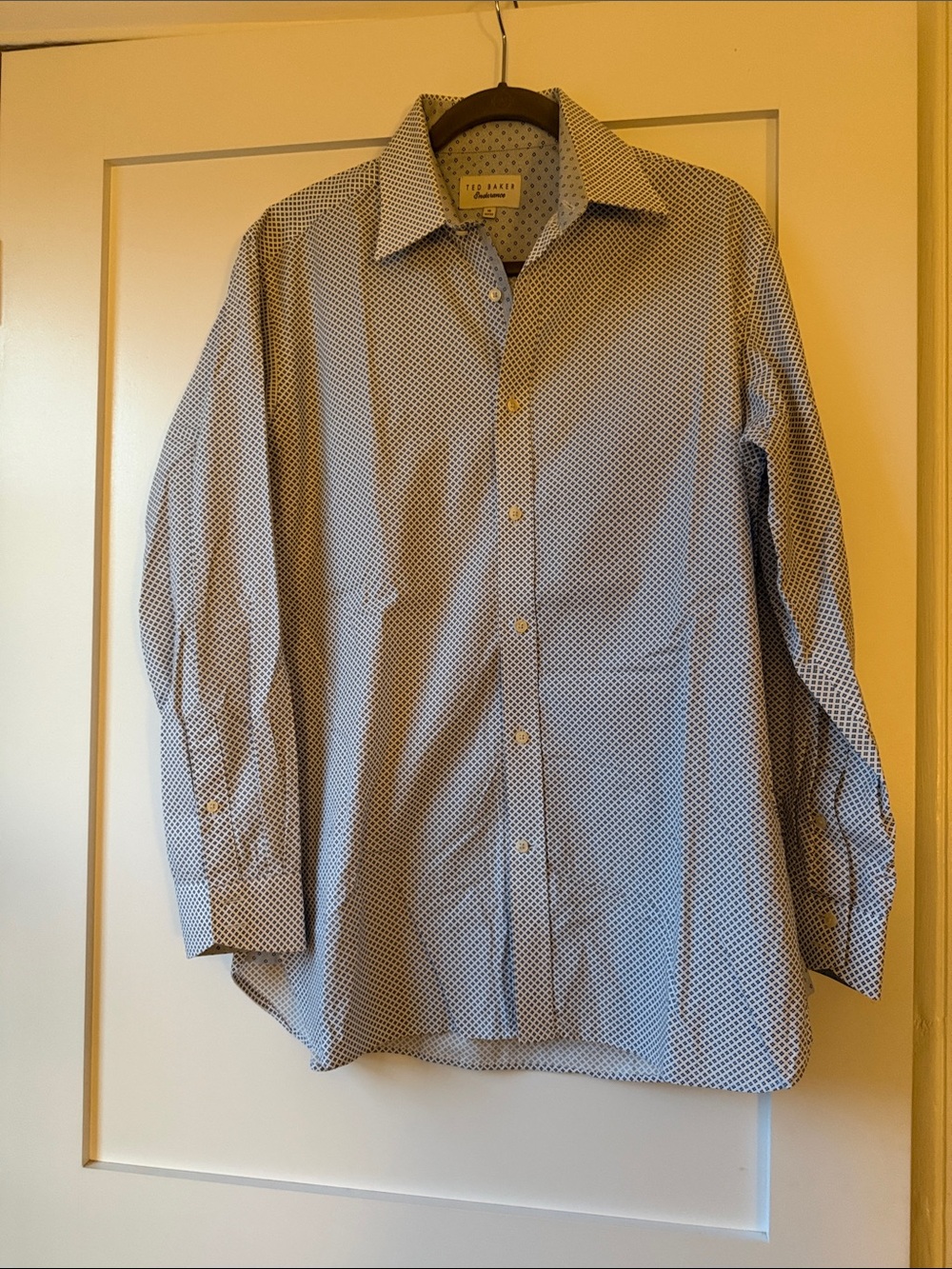 Ted Baker Navy Micro-Print Men's Dress Shirt